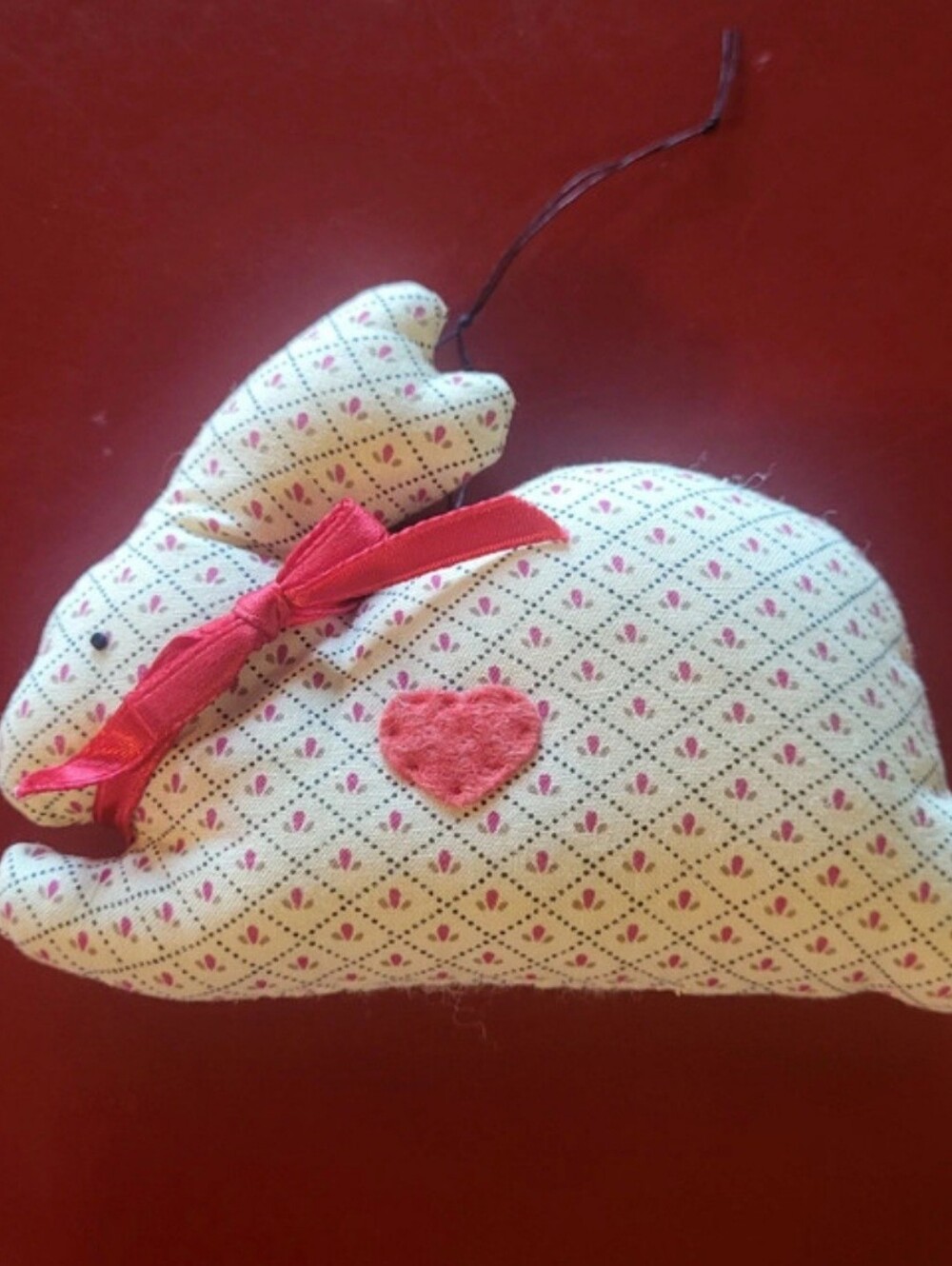 Cottage Core Cloth fabric Bunny bowl filler country heart